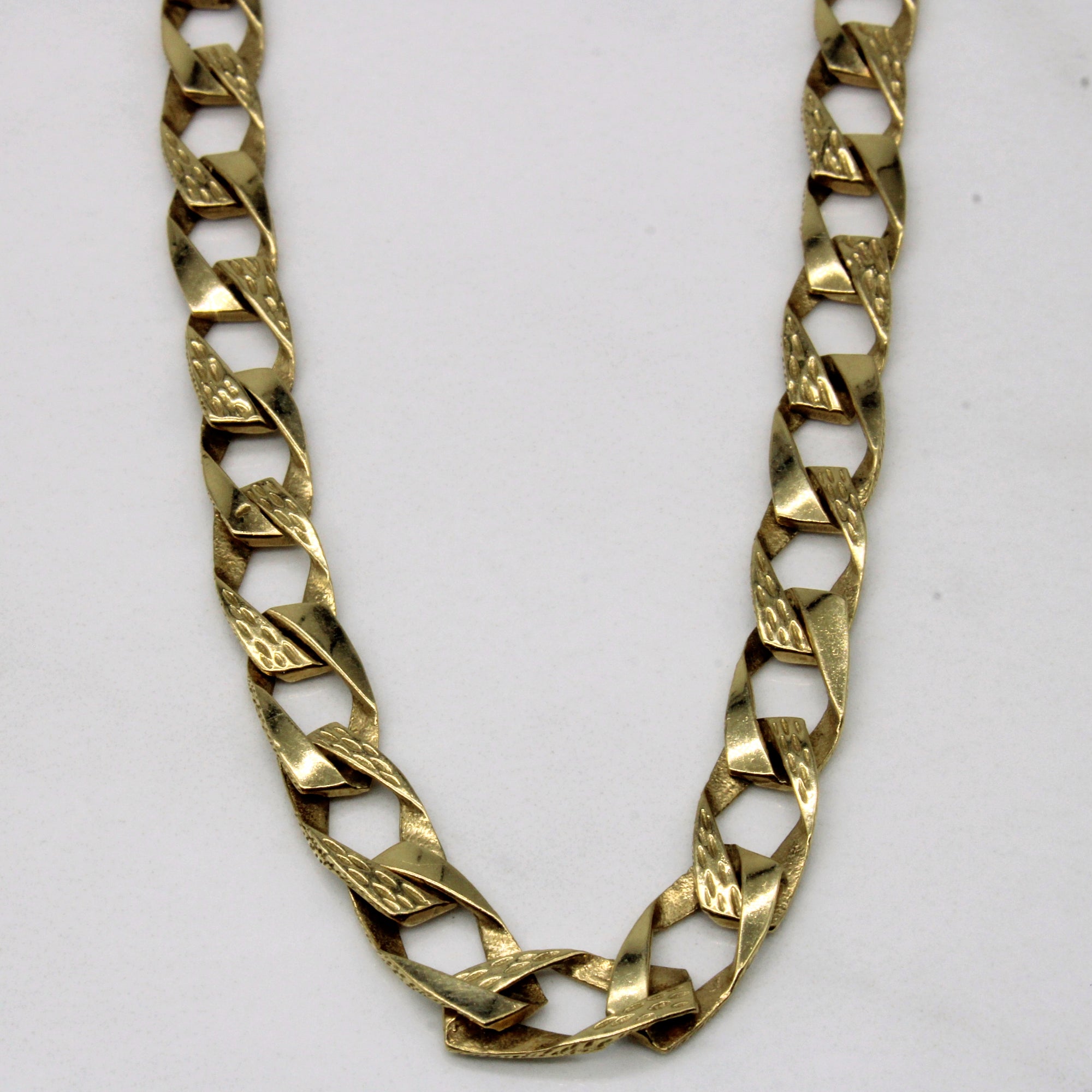 10k Yellow Gold Curb Link Chain | 20