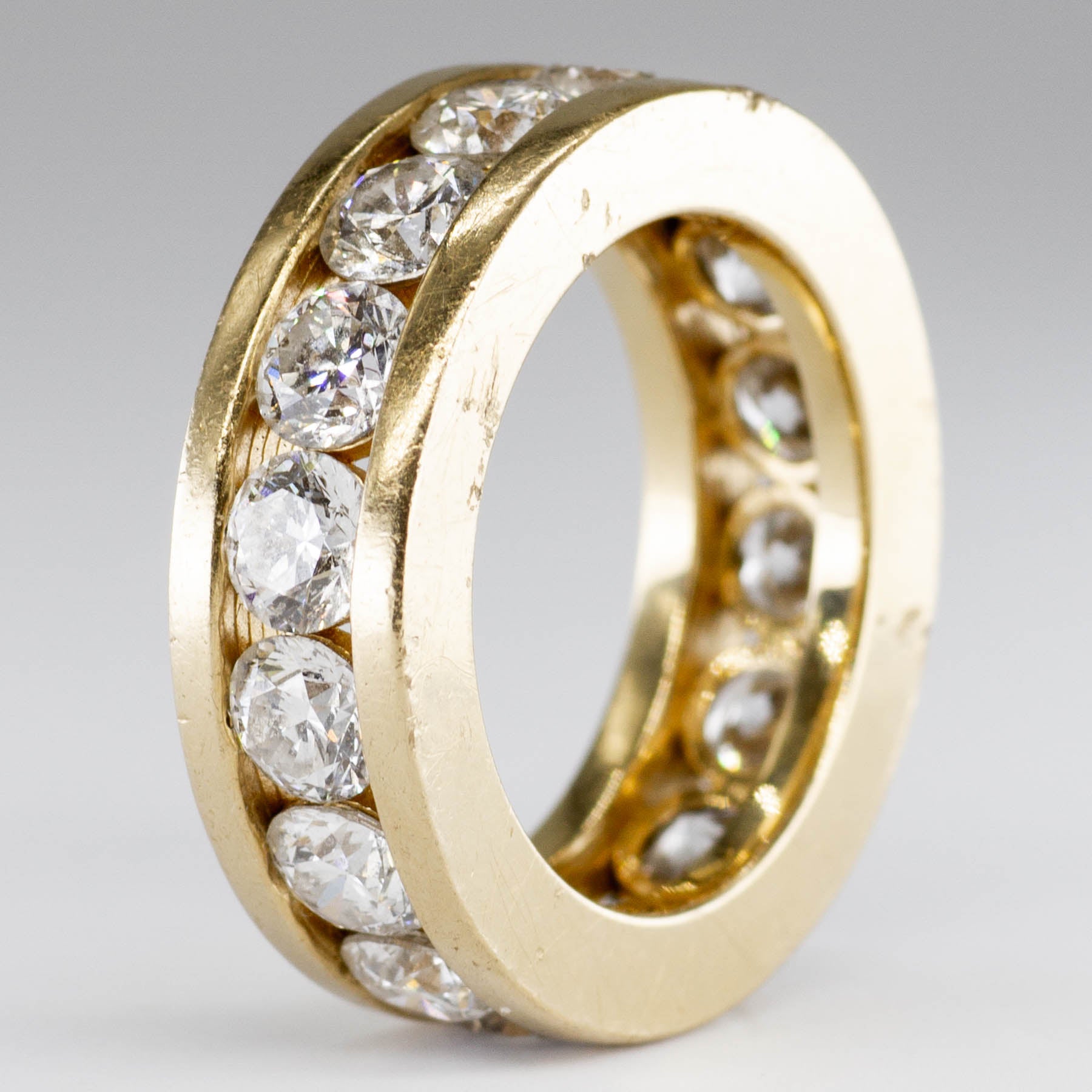 Diamond Channel Set Eternity Band | 6.50ctw VS-SI E-G | SZ 7.75 |