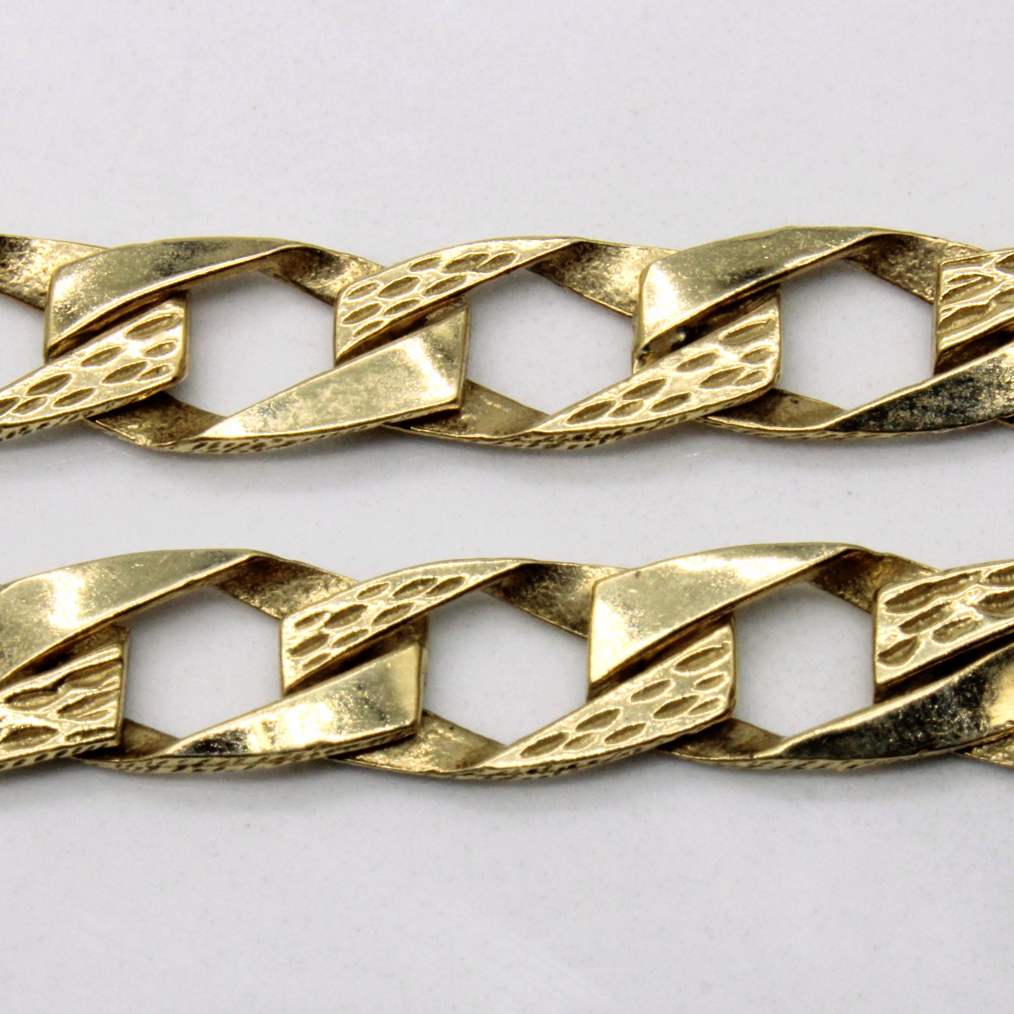 10k Yellow Gold Curb Link Chain | 20