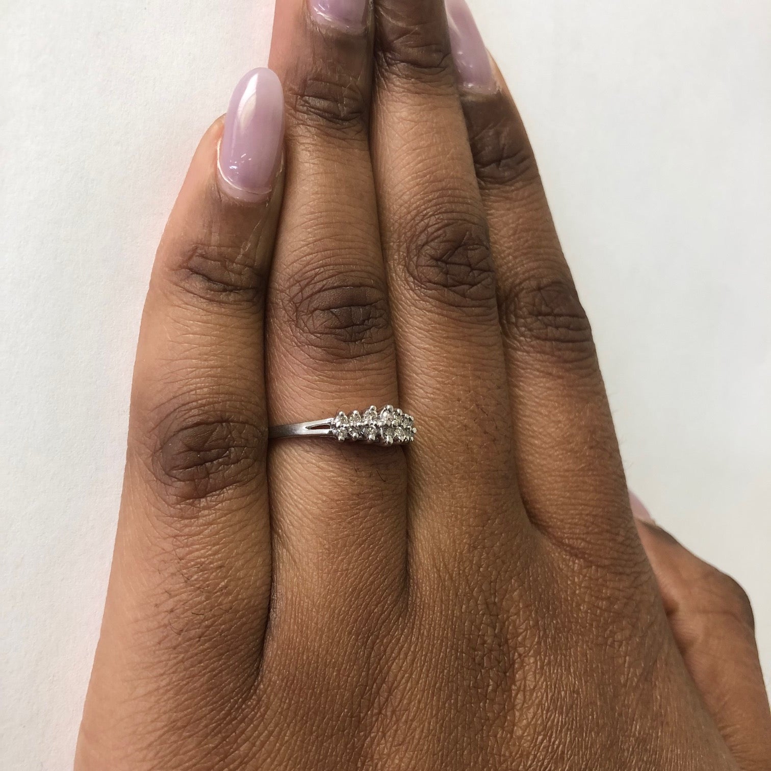 Double Row Diamond Ring | 0.20ctw | SZ 9 |