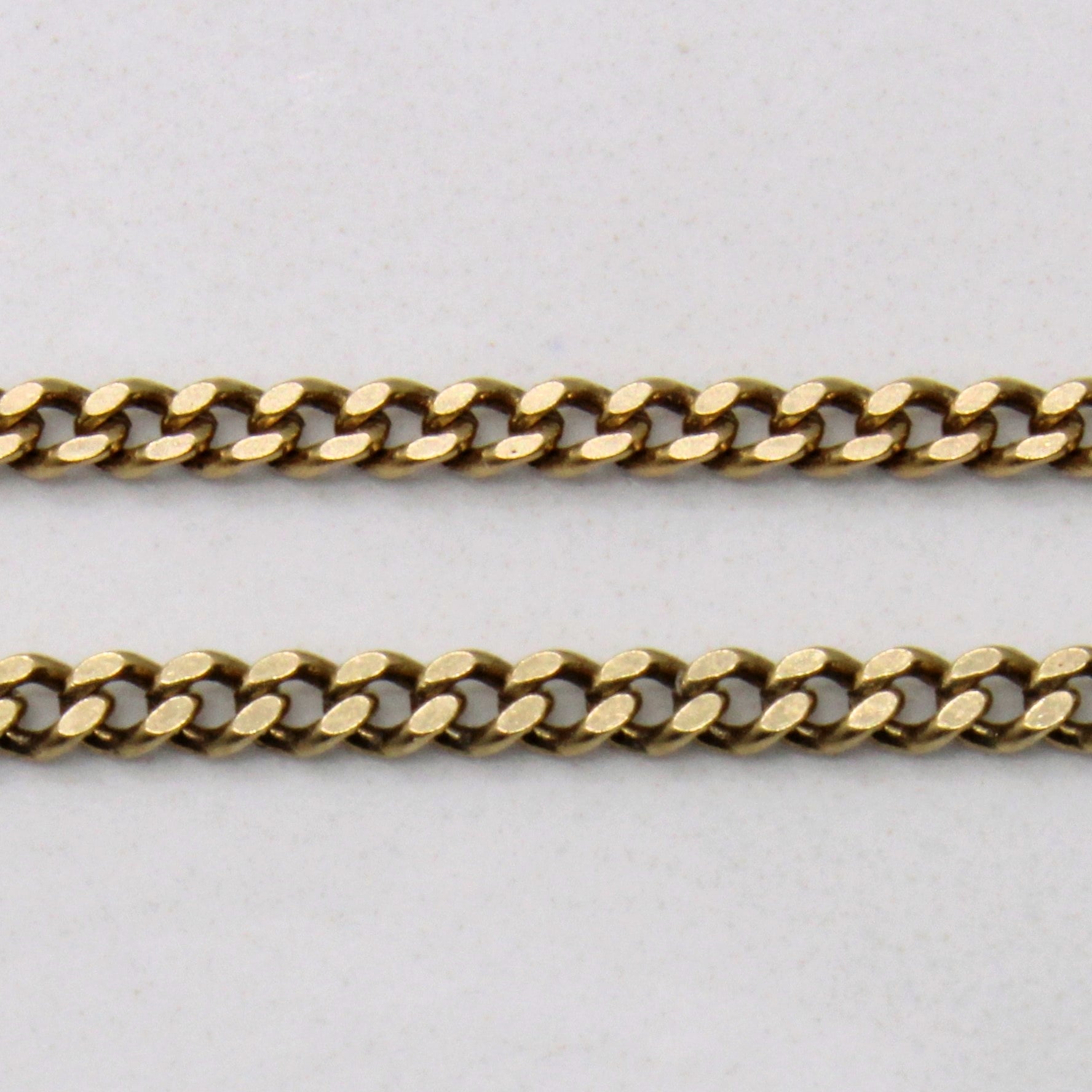 10k Yellow Gold Curb Link Chain | 22