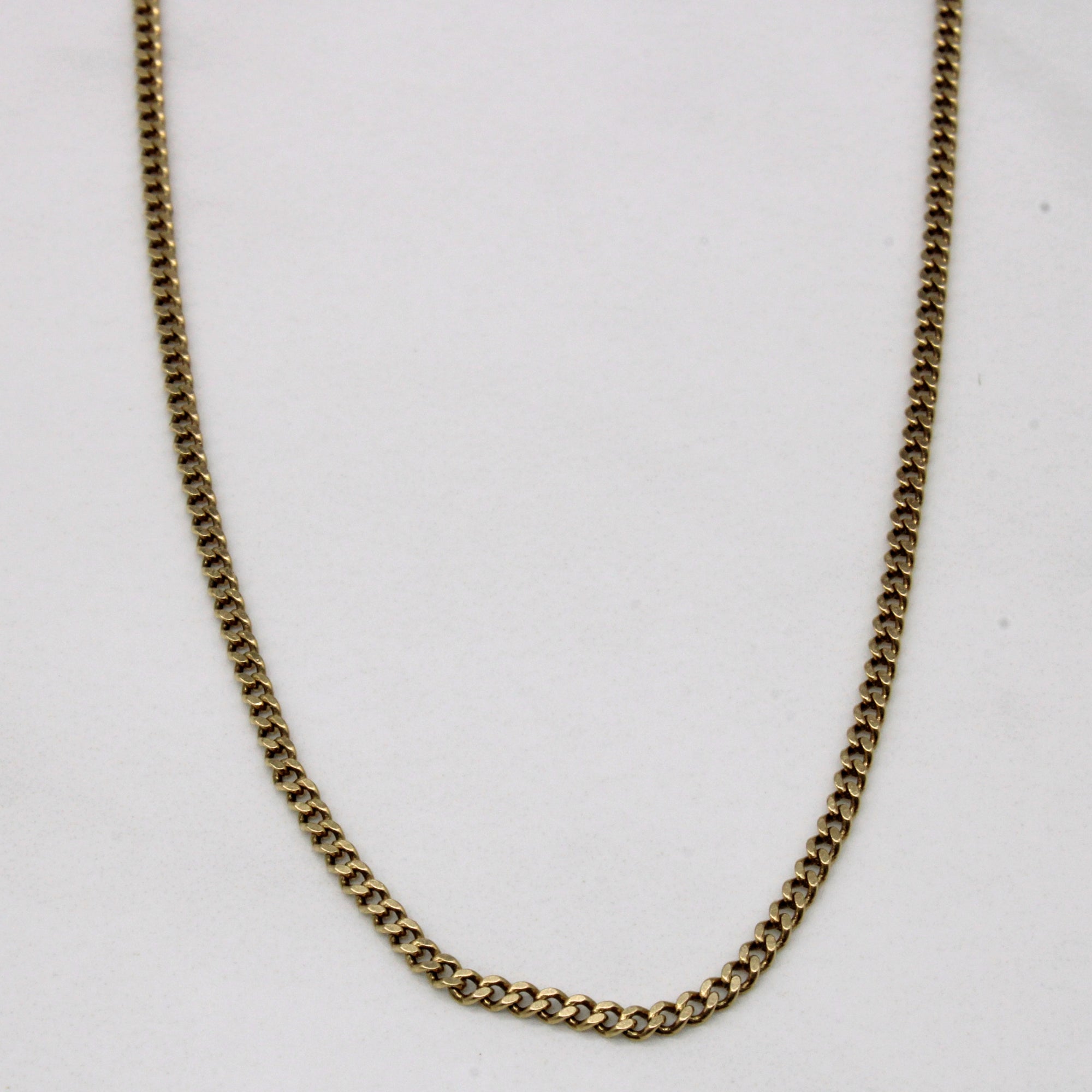 10k Yellow Gold Curb Link Chain | 22