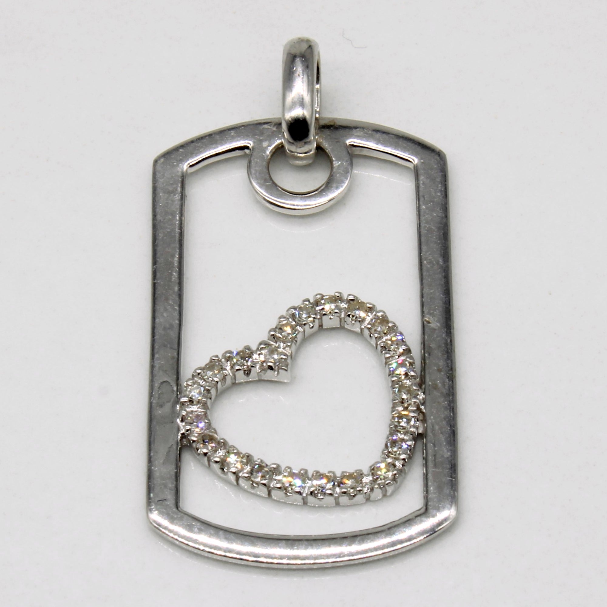 Diamond Framed Heart Pendant | 0.11ctw |