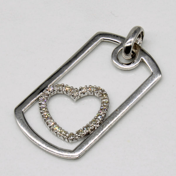 Diamond Framed Heart Pendant | 0.11ctw |