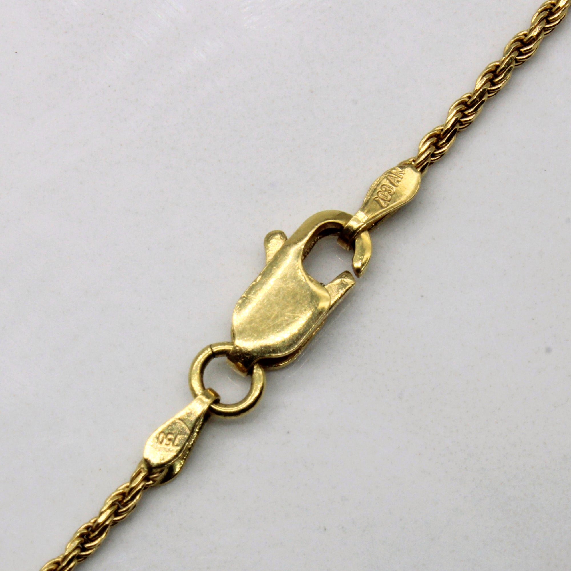 18k Yellow Gold Rope Chain | 25