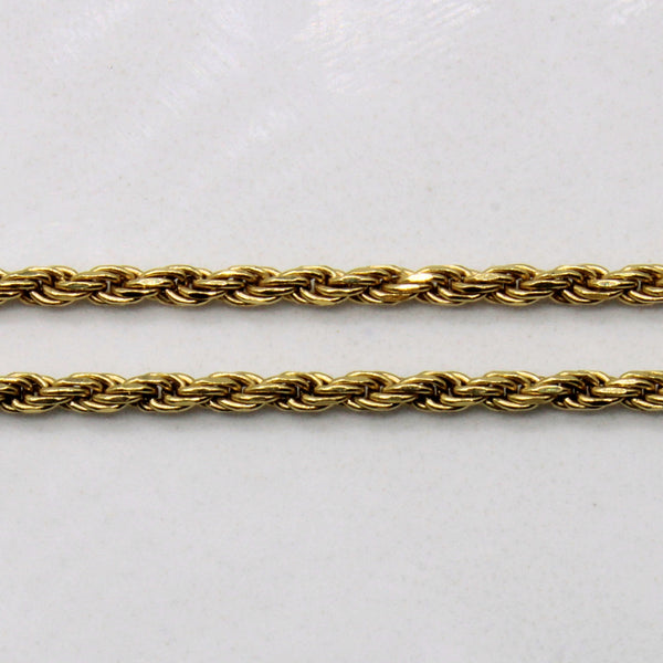 18k Yellow Gold Rope Chain | 25