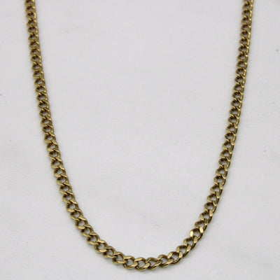 10k Yellow Gold Curb Link Chain | 23