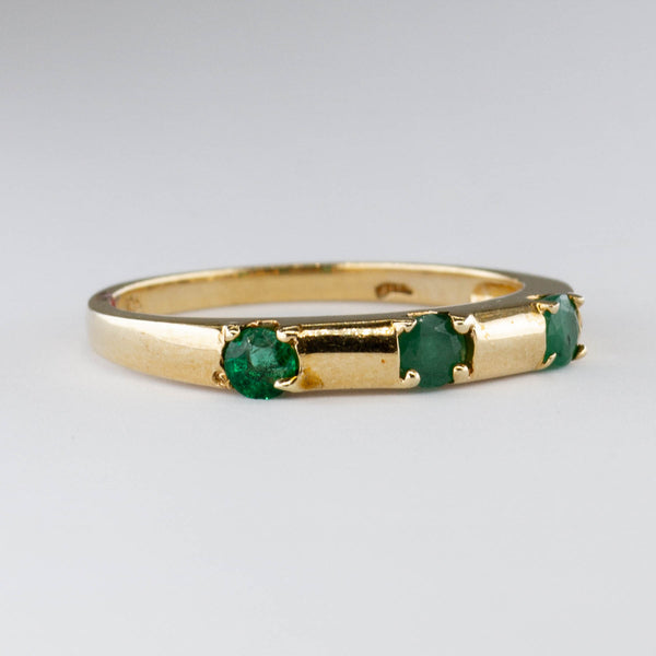 Three Stone Emerald Ring | 0.24ctw | SZ 6.75 |