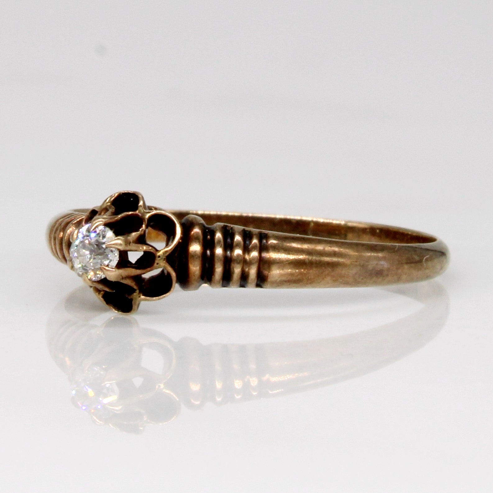 Old European Cut Diamond Ring | 0.06ct | SZ 5.5 |