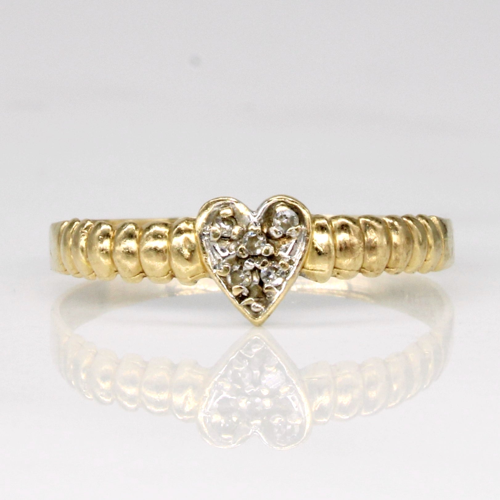 Diamond Heart Ring | 0.03ctw | SZ 6.75 |