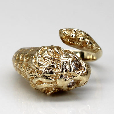 Diamond Lion 14k Ring | 0.07ctw | SZ 4.25 |