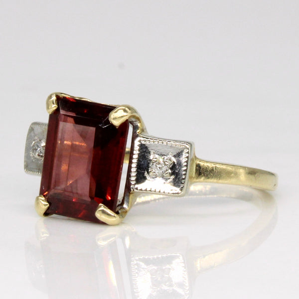 Garnet & Diamond Cocktail Ring | 2.85ct, 0.04ctw | SZ 5.25 |
