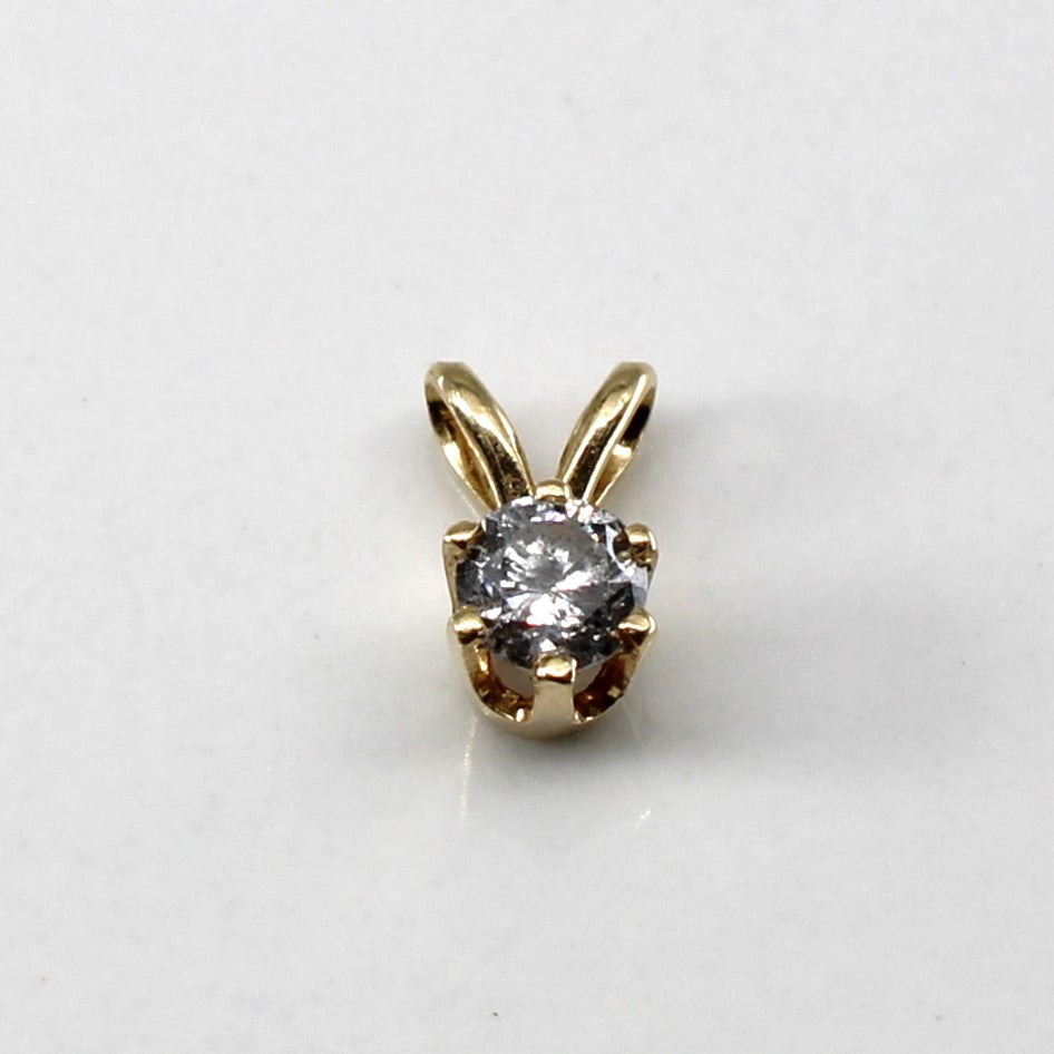 Solitaire Diamond Pendant | 0.1ct |