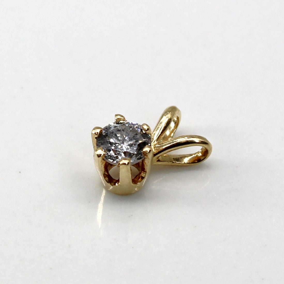 Solitaire Diamond Pendant | 0.1ct |