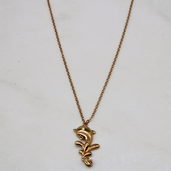 18k Rose Gold Necklace | 16