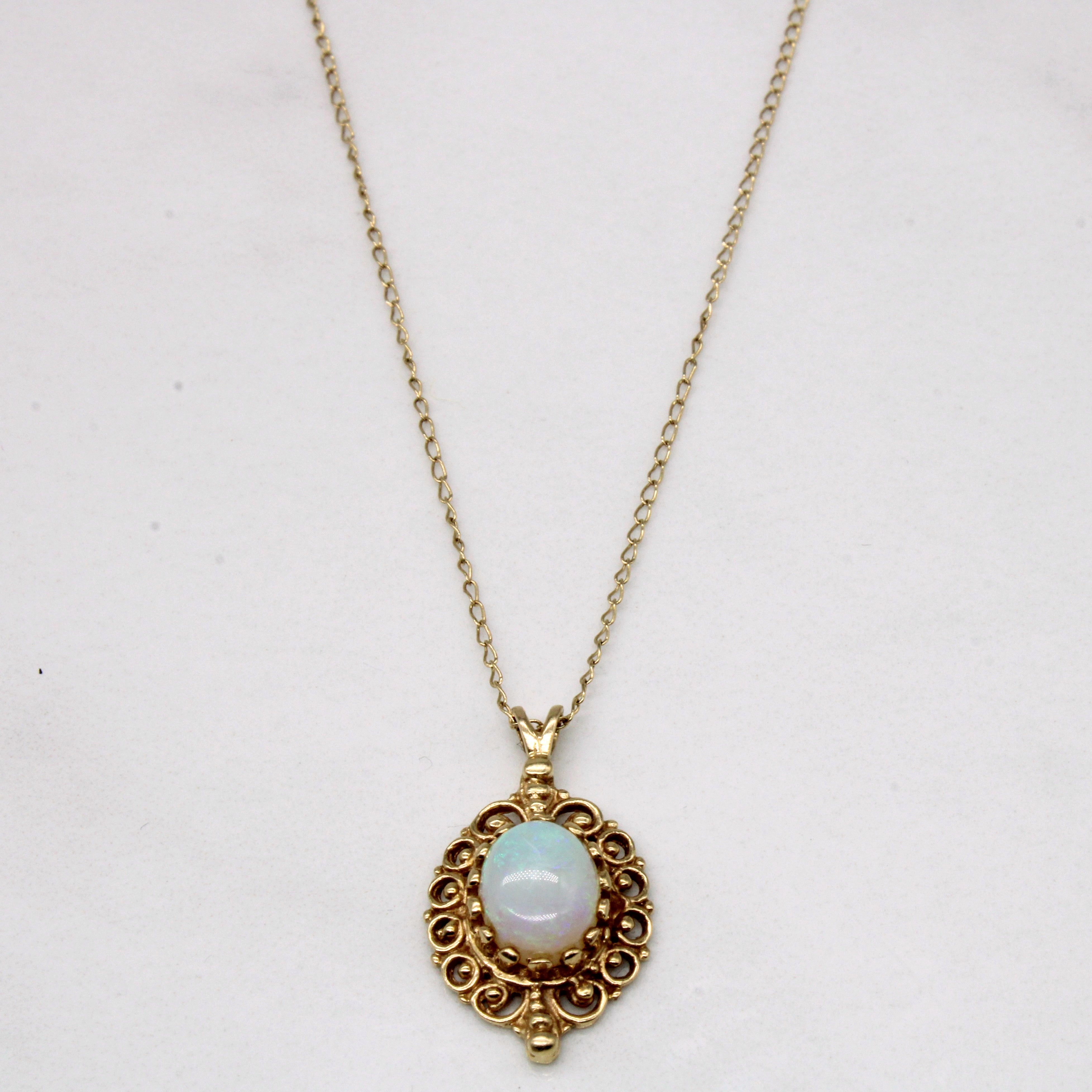 Opal Pendant Necklace | 0.50ct | 20" |