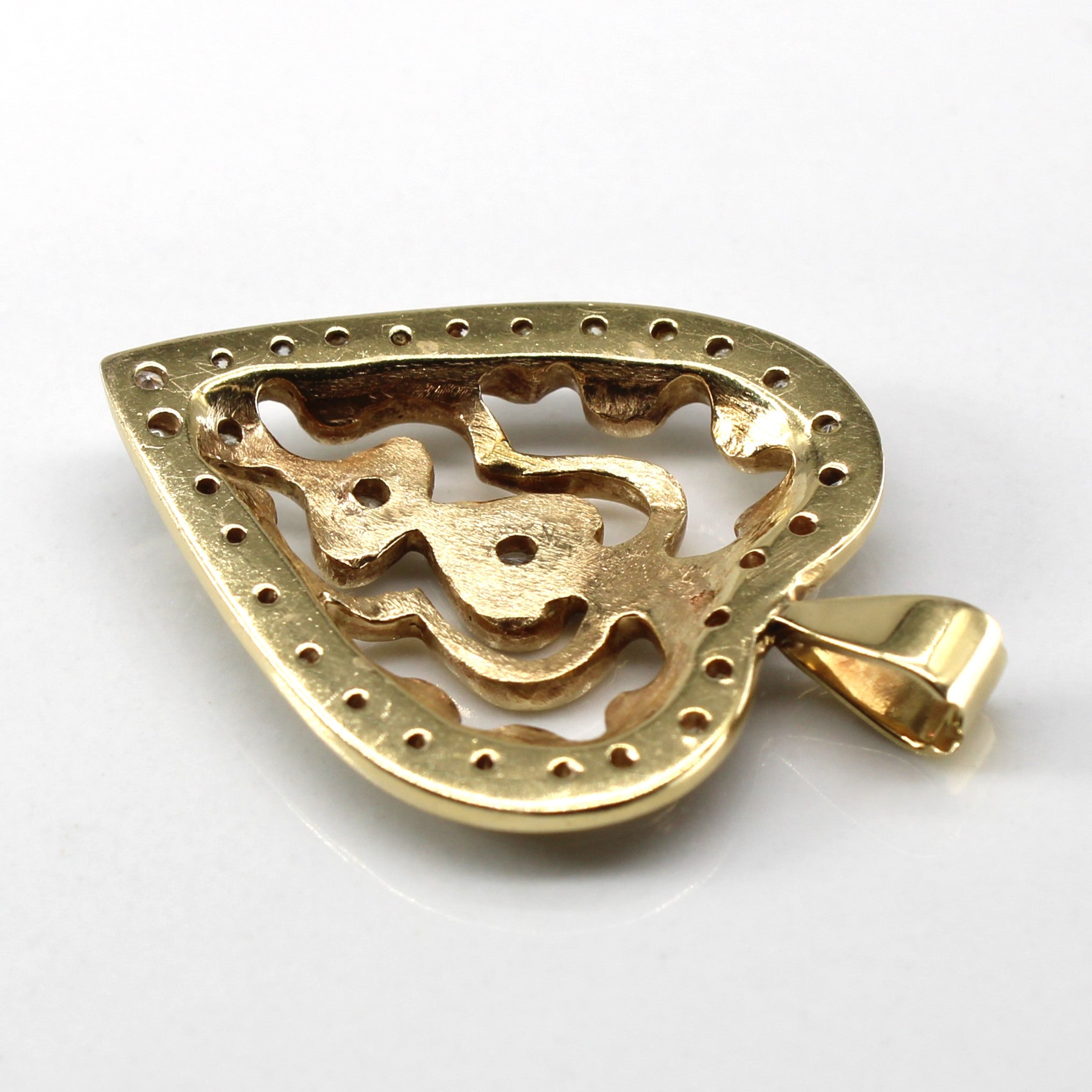 Textured Heart Diamond Pendant | 0.55ctw |