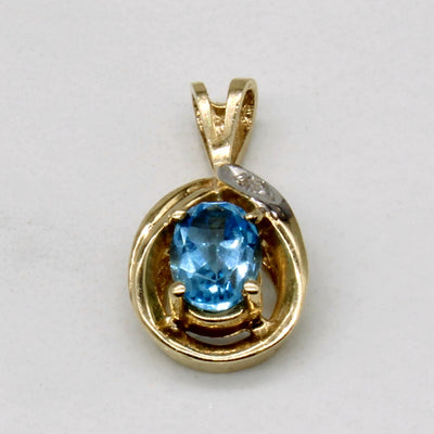 Topaz & Diamond Pendant | 0.50ct, 0.01ct |