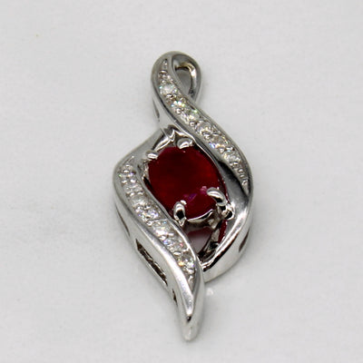 Ruby & Diamond Pendant | 0.35ct, 0.10ctw |