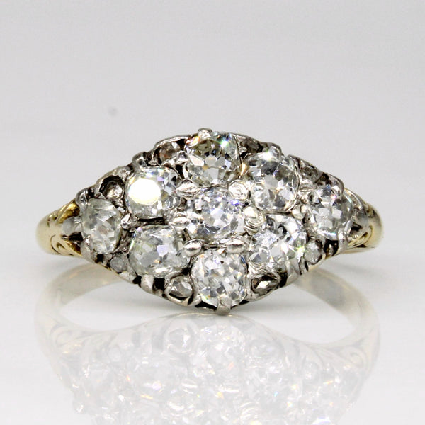 Victorian Old Mine & Rose Cut Cluster Diamond Ring | 1.84ctw | SZ 6.75 |