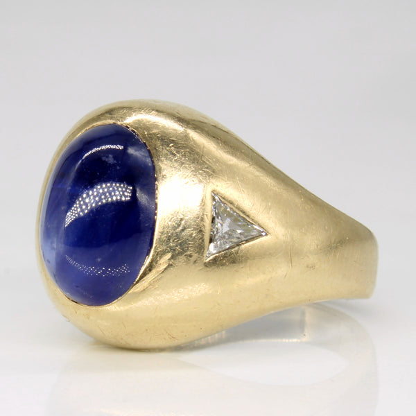 Star Sapphire & Diamond Cocktail Ring | 11.50ct, 0.34ctw | SZ 9 |