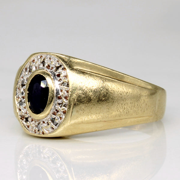 Sapphire & Diamond Cocktail Ring | 0.40ct, 0.10ctw | SZ 10.75 |
