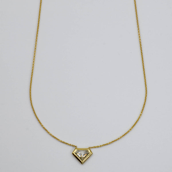 Rose Cut Diamond Shaped Diamond Necklace | 0.30 ctw | 20