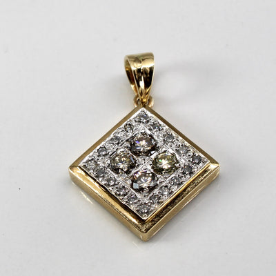 Cluster Set Diamond Pendant | 0.98ctw |