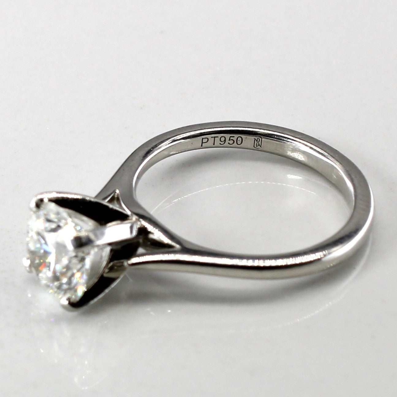 GIA Round Brilliant Cut Platinum Solitaire Diamond Engagement Ring | 1.20ct VVS1 I | SZ 3.25 |