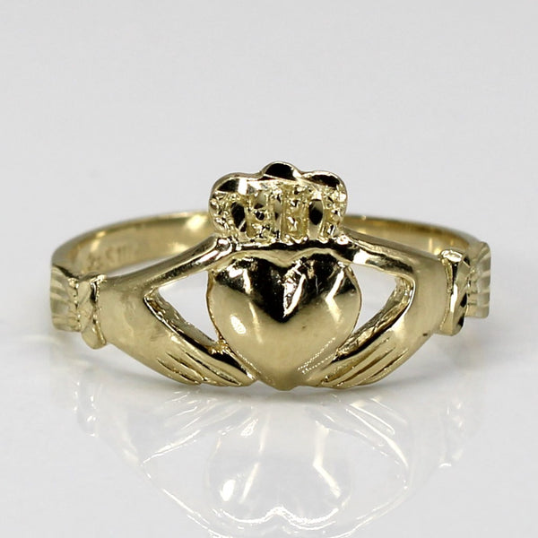 10k Yellow Gold Claddagh Ring | SZ 7.25 |