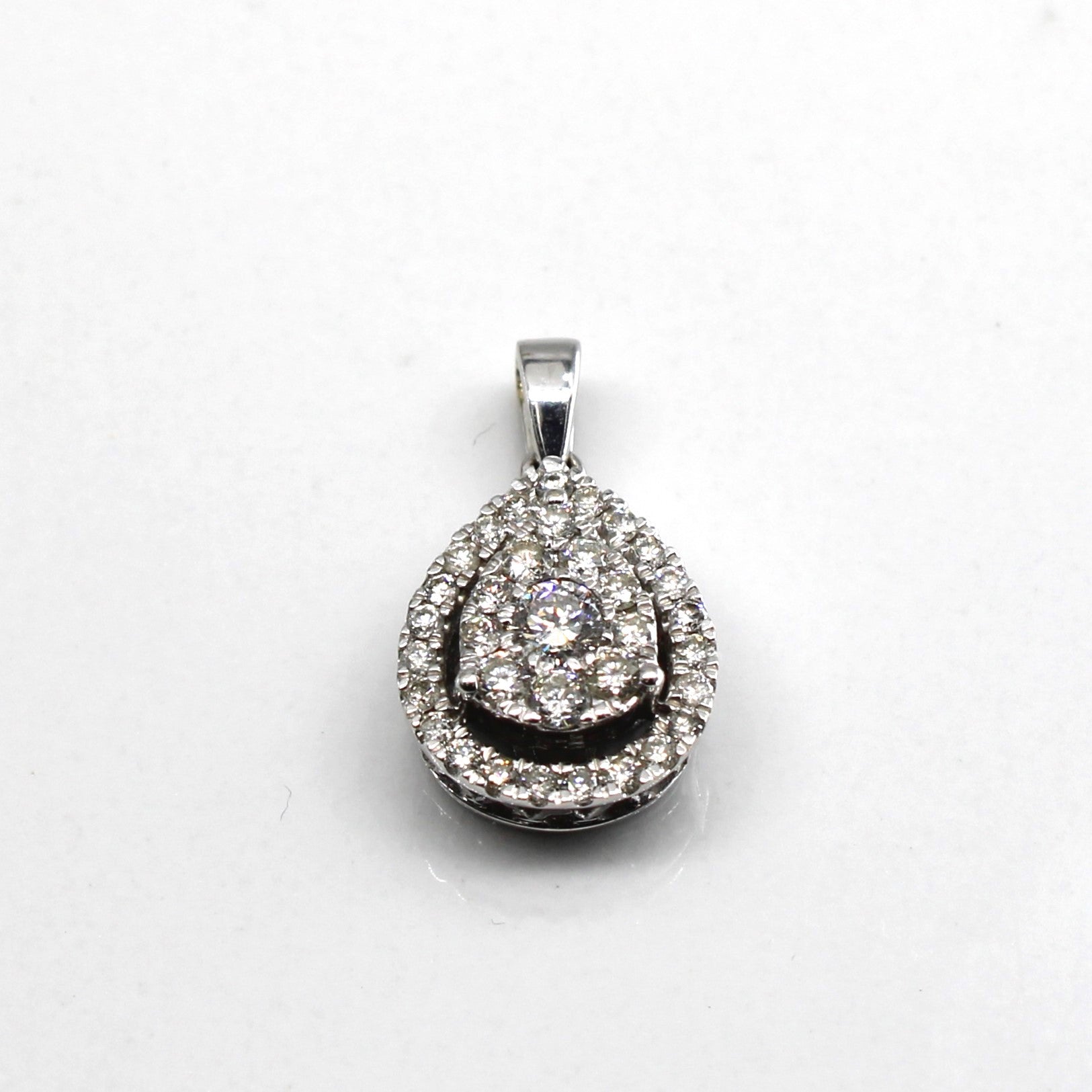 Cluster Diamond Drop Pendant | 0.37ctw |