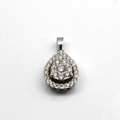 Cluster Diamond Drop Pendant | 0.37ctw |