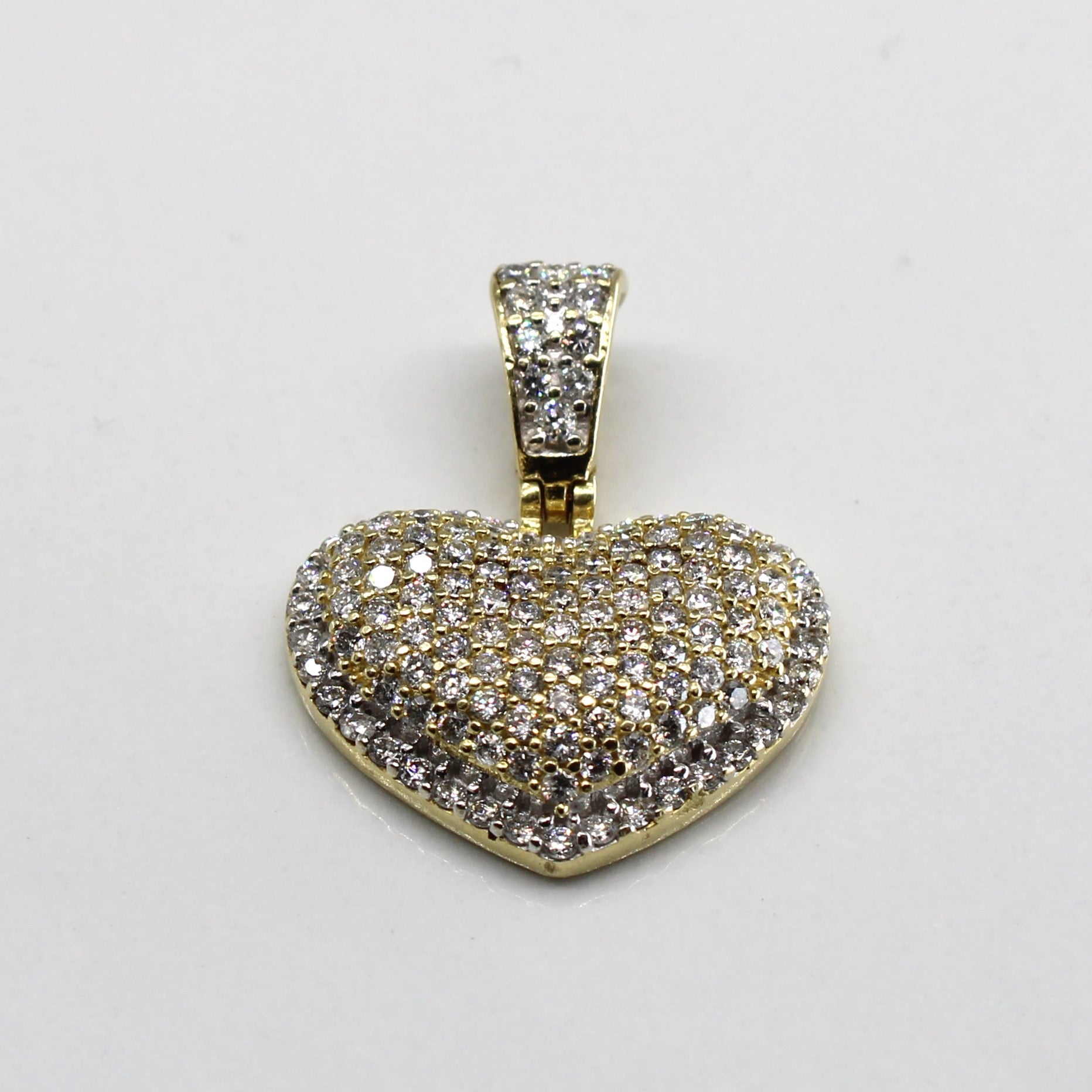 Cluster Diamond Heart Pendant | 1.23ctw |