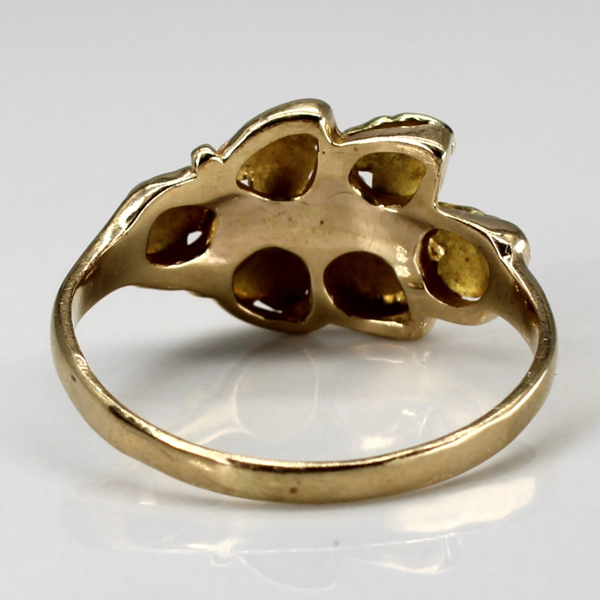 Two Tone Gold Leaves Design Ring | SZ 10 |