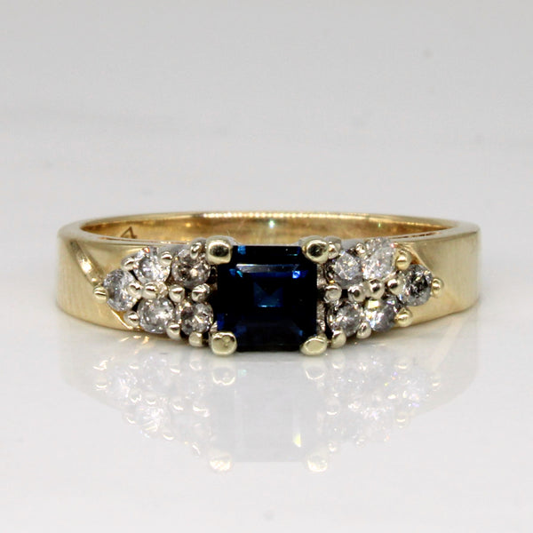 Sapphire & Diamond Cluster Set Ring | 0.50ct, 0.16ctw | SZ 6 |