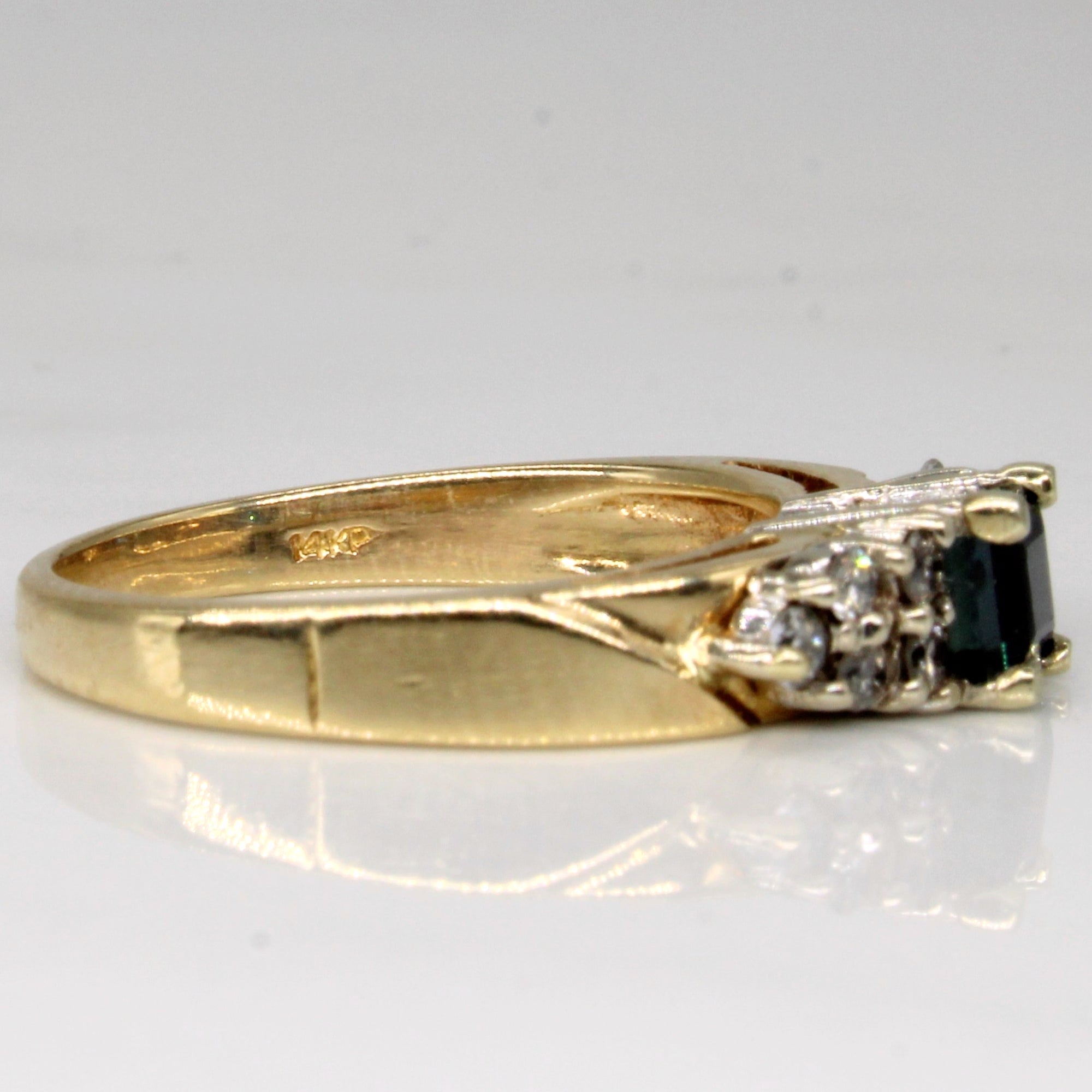 Sapphire & Diamond Cluster Set Ring | 0.50ct, 0.16ctw | SZ 6 |