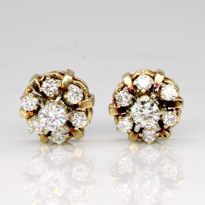 Diamond Cluster Earrings | 0.54ctw |