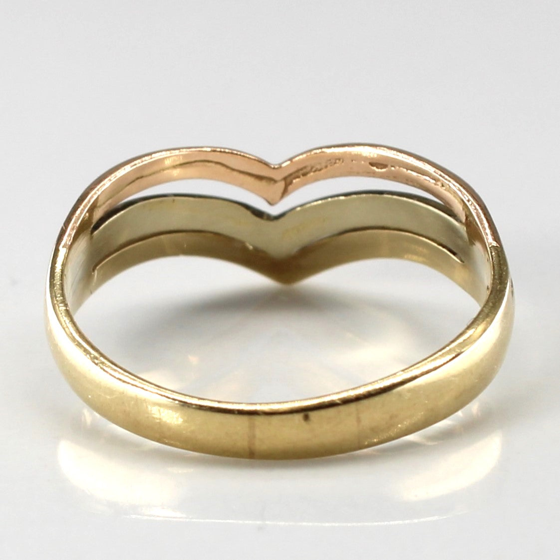 Bague chevron tricolore or | Taille 7 | 