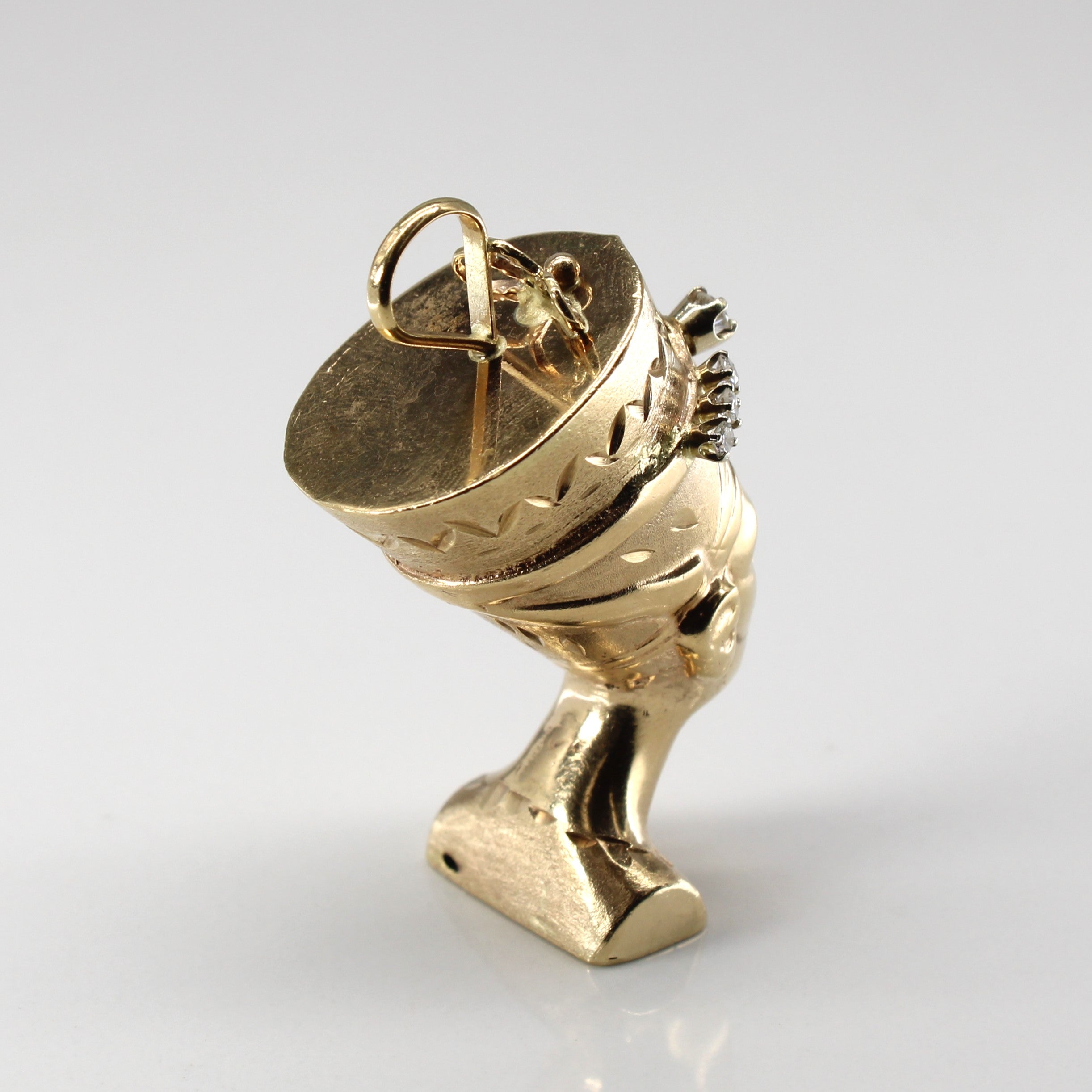 Gold Egyptian Queen Diamond Pendant | 0.22ctw |