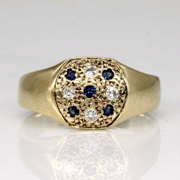 Sapphire & Diamond Illusion Set Ring | 0.08ctw, 0.04ctw | SZ 5 |