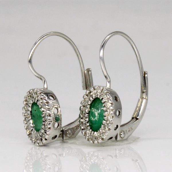 Emerald & Diamond Earrings | 0.36ctw, 0.12ctw |