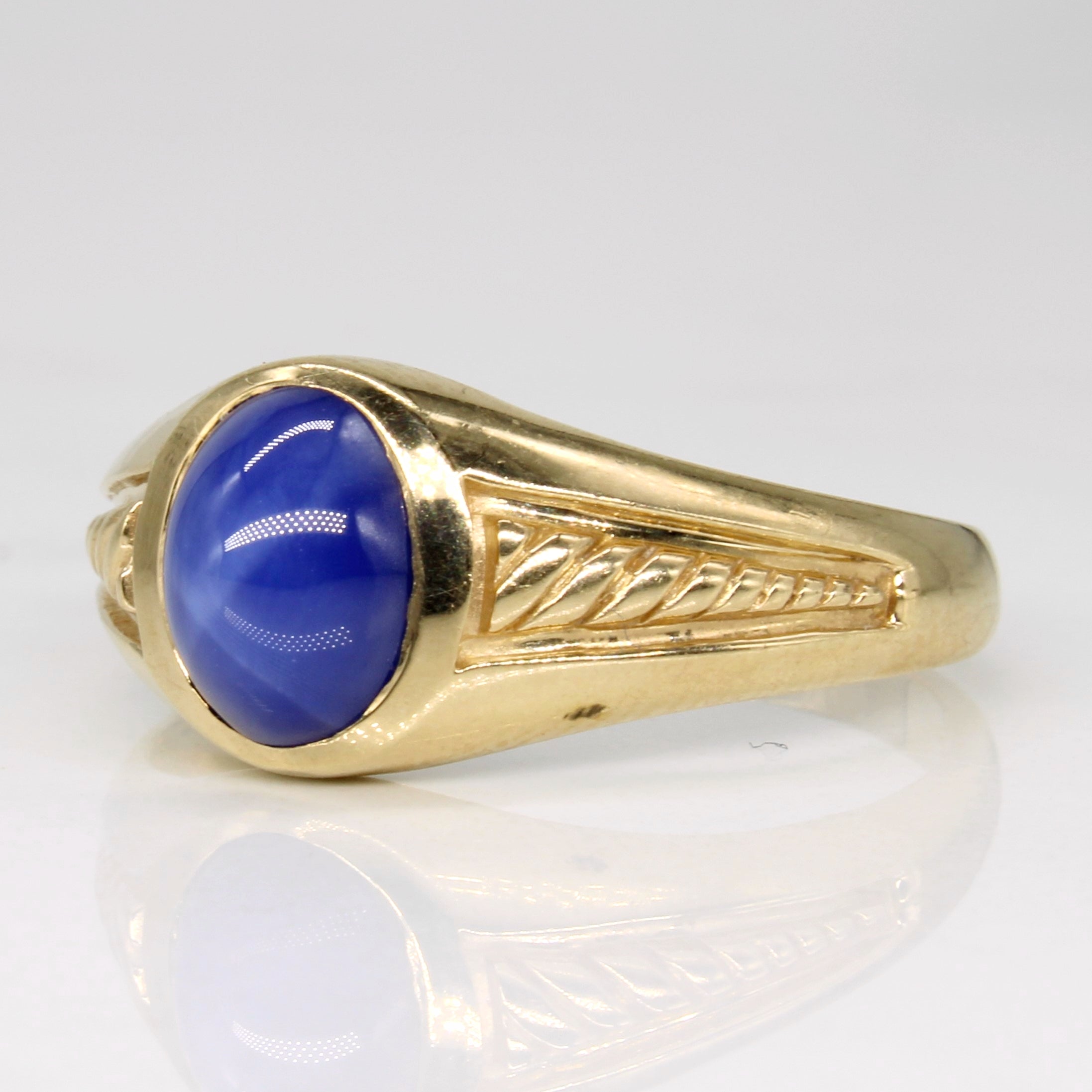 Synthetic Star Sapphire Ring | 2.15ct | SZ 9.75 |