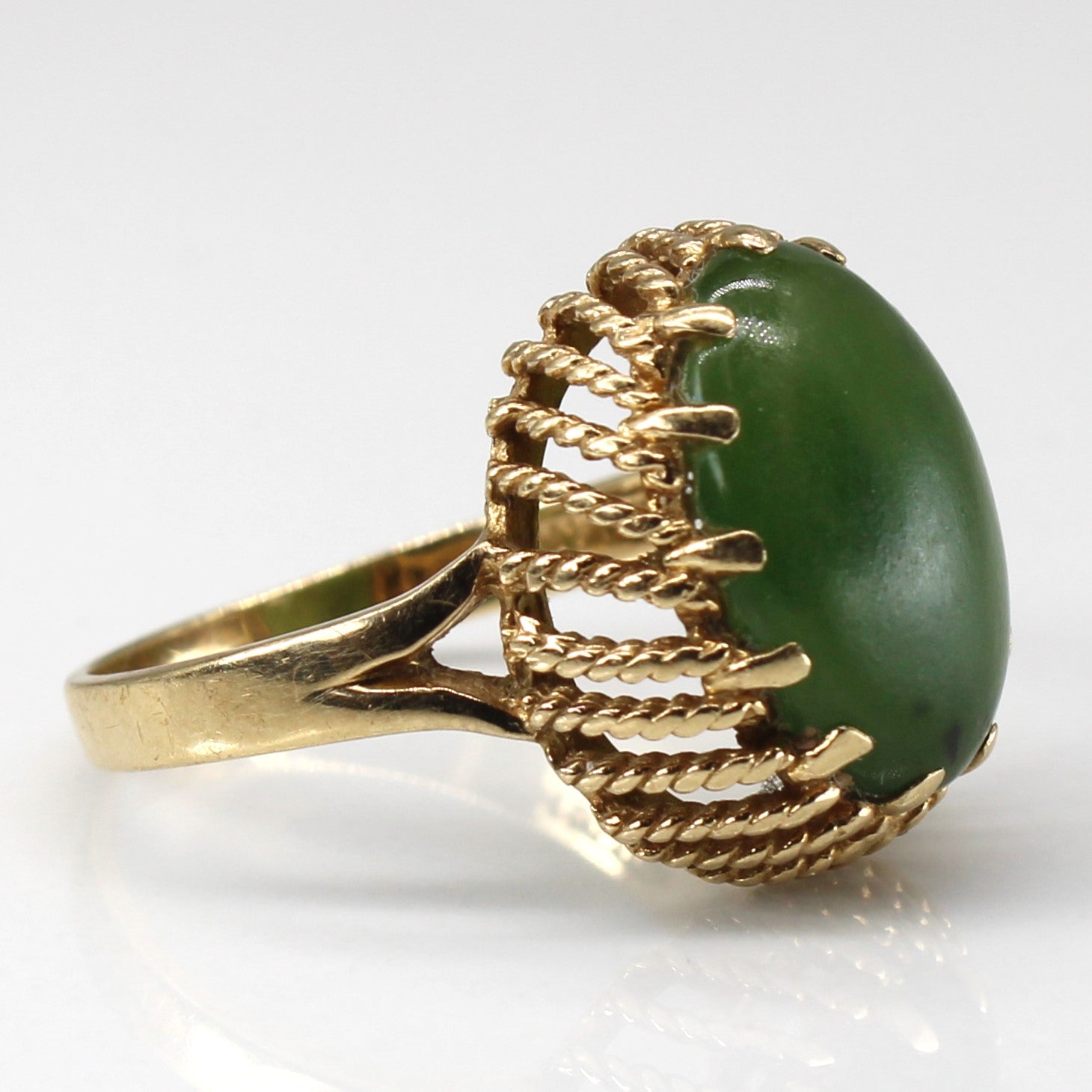 Claw Set Jade Ring | 4.50ct | SZ 7 |