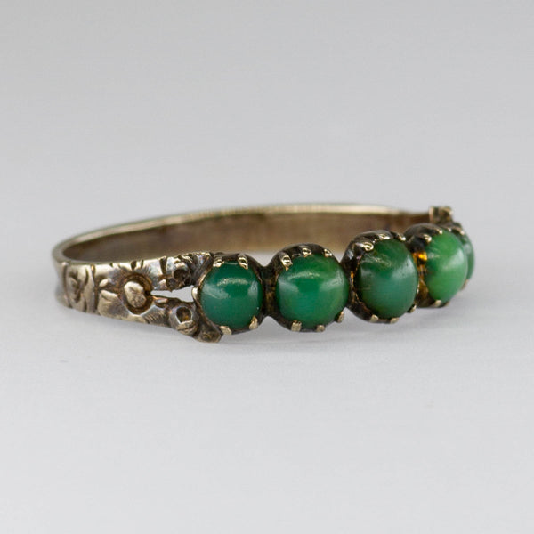 Vintage Green Turquoise Five Stone Ring | 0.5ctw | SZ 6.25 |