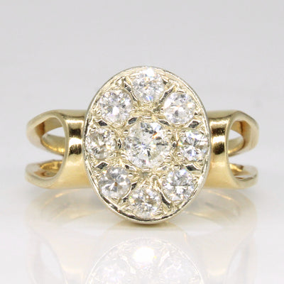 Pave Set Diamond Ring | 0.77ctw | SZ 6.25 |