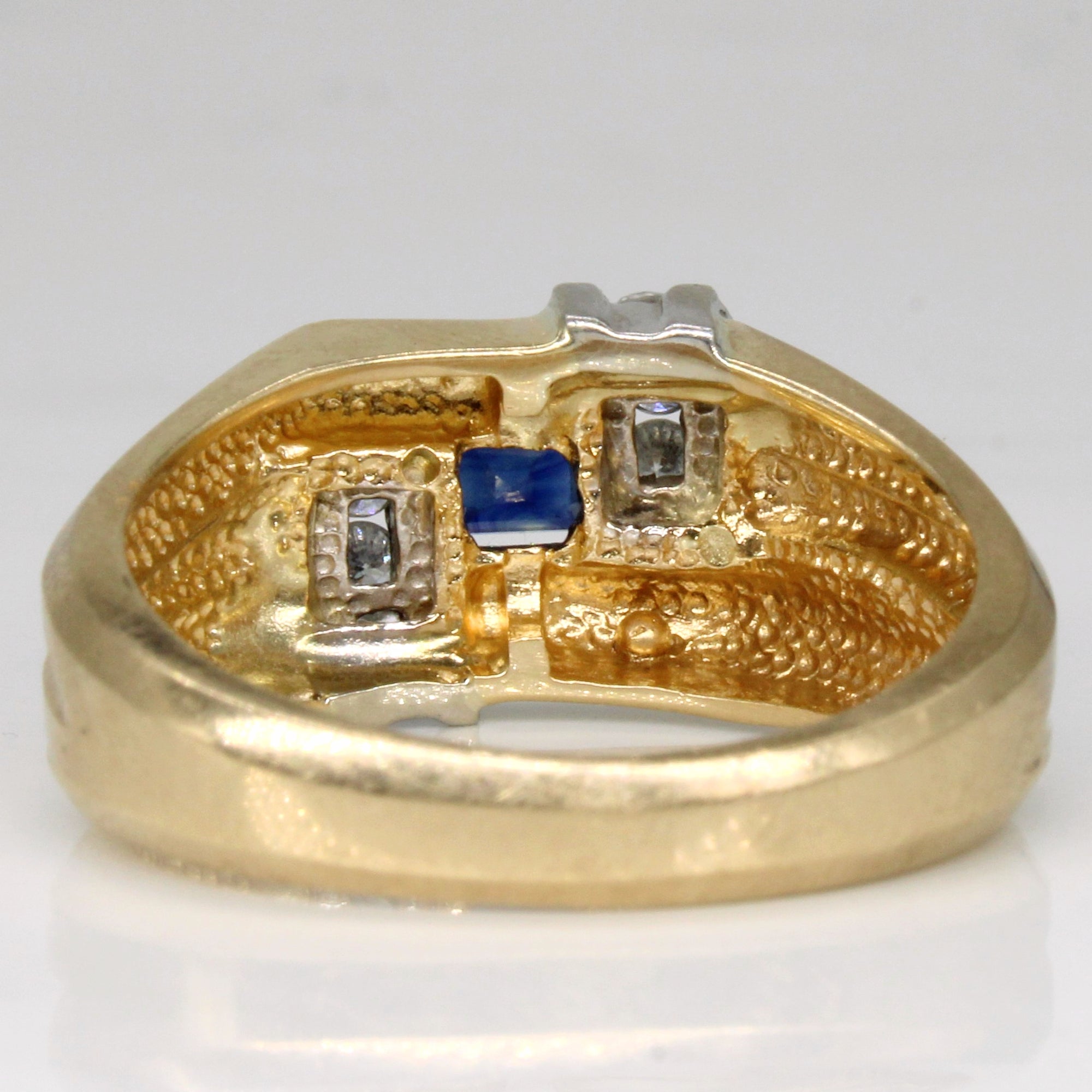 Sapphire & Diamond Cocktail Ring | 0.40ct, 0.21ctw | SZ 11 |