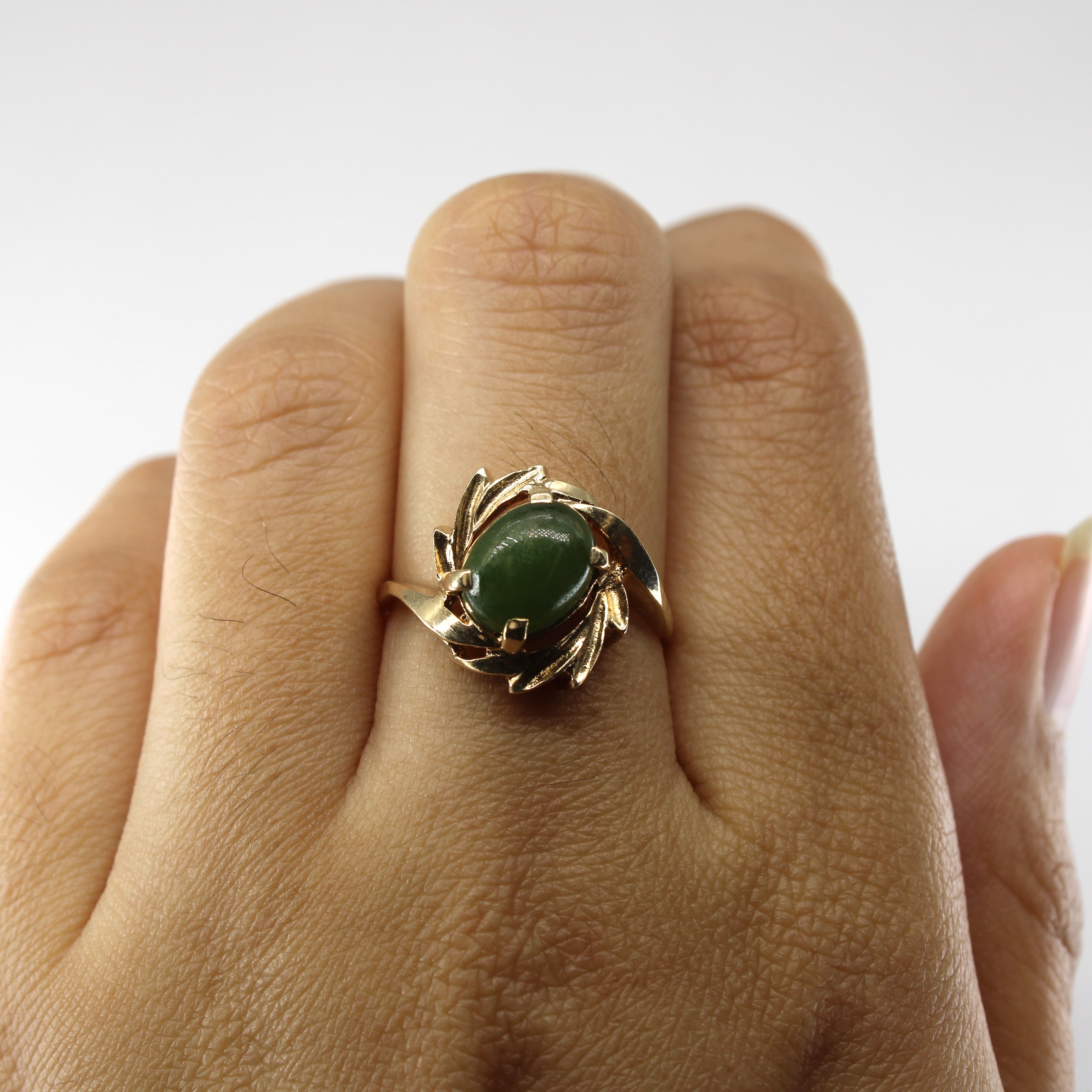 Prong Set Jade Ring | 1.66ct | SZ 7.5 |
