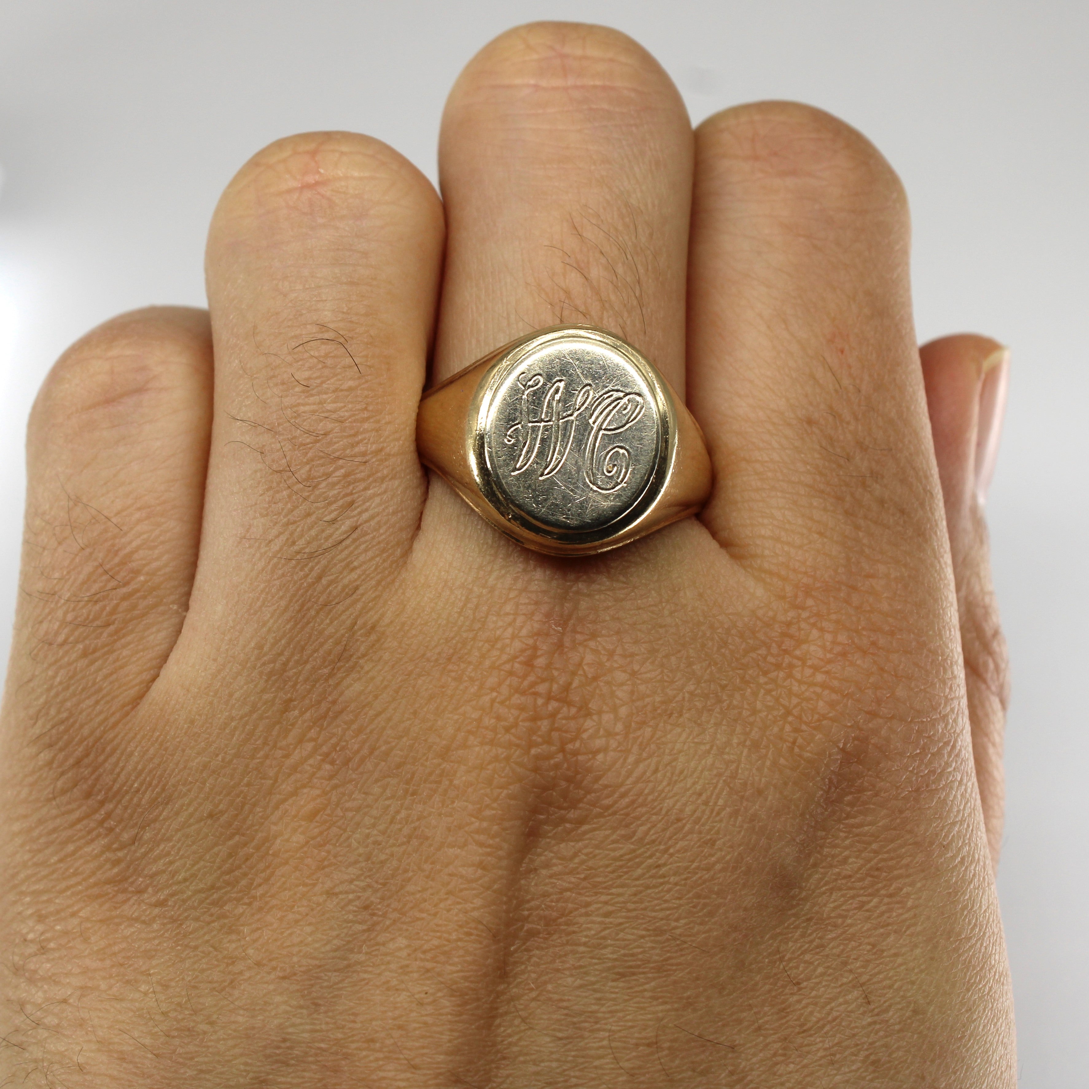 Bague chevalière bicolore en or | Taille 10,75 | 