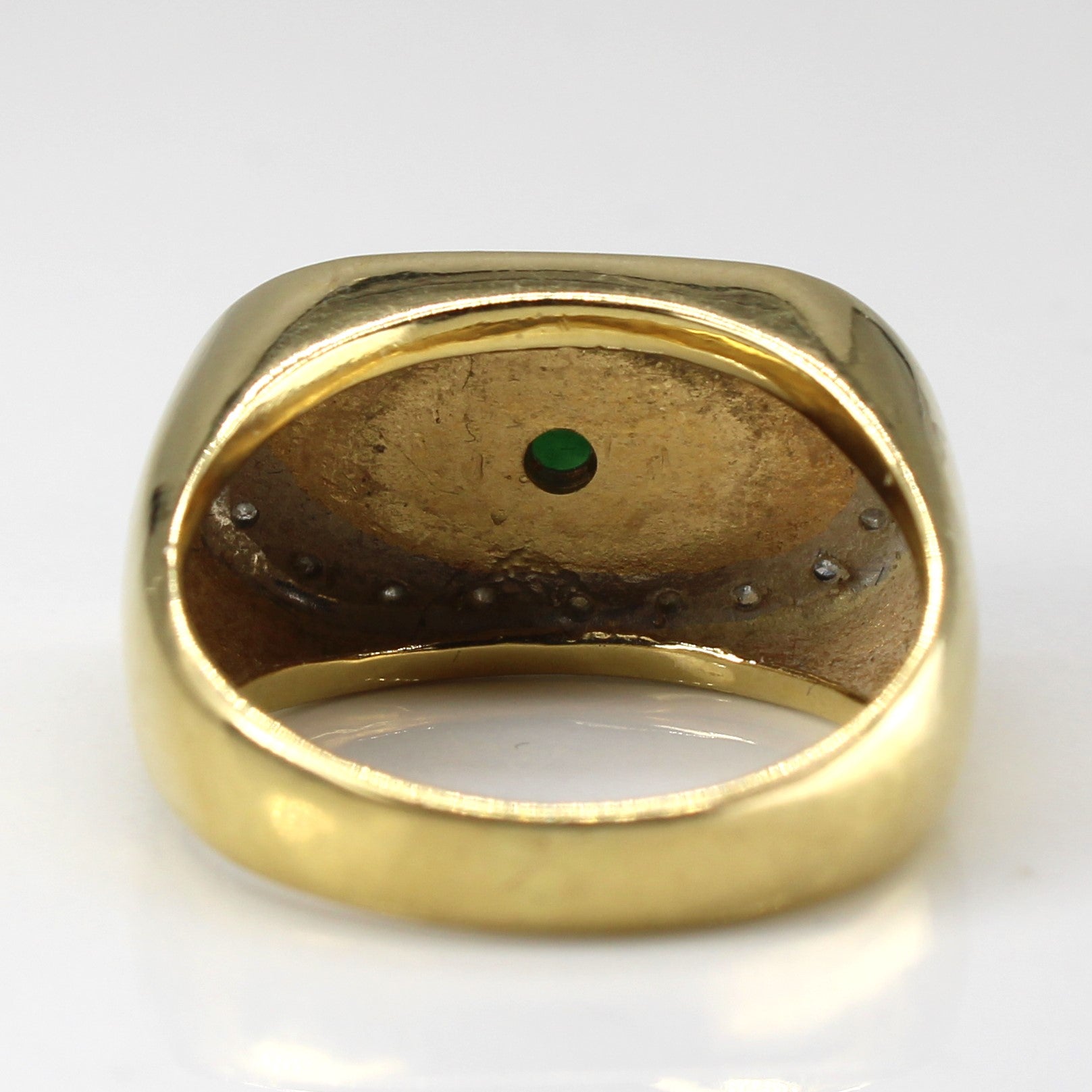 Jade & Diamond Cocktail Ring | 1.30ct | 0.03ctw | SZ 7.5 |
