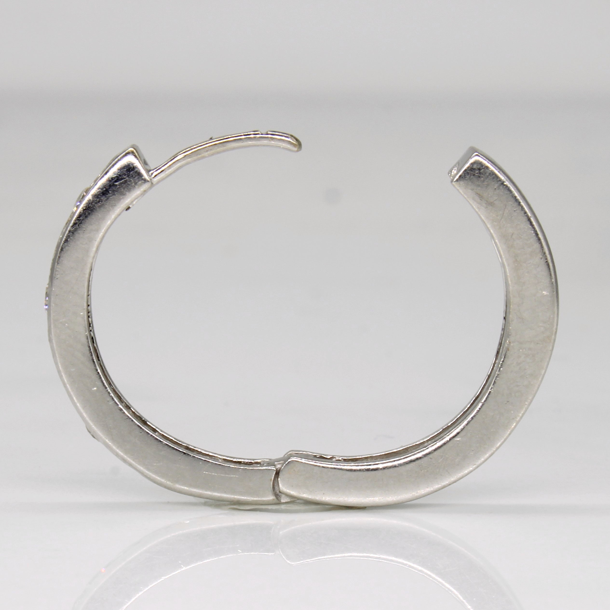 Channel Set Diamond Hoop Earrings | 0.84ctw |